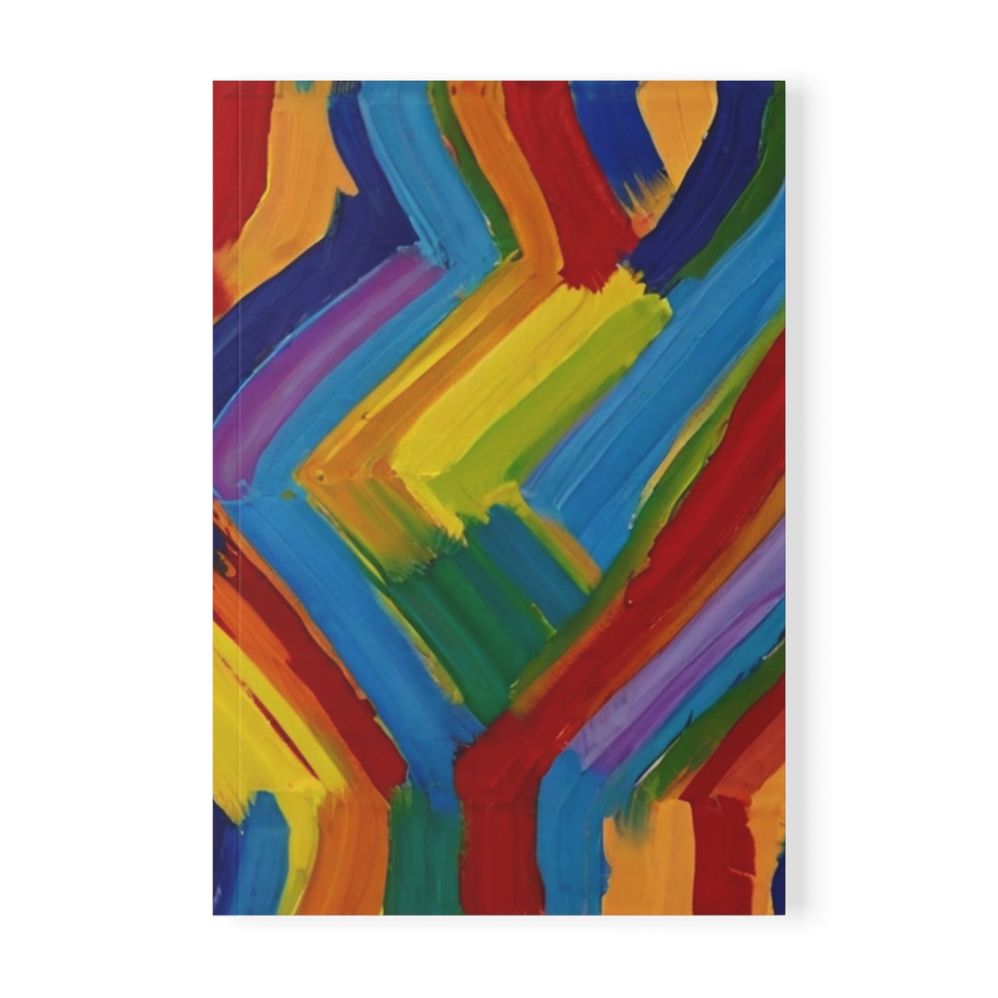 Messy Paint Zigzags - Softcover Notebook, A5