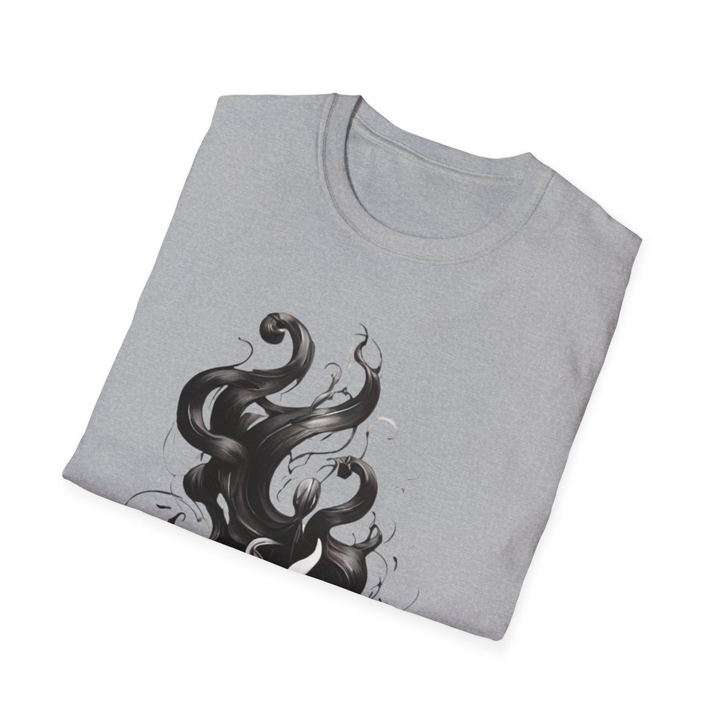 Black and White Flame - Unisex T-Shirt