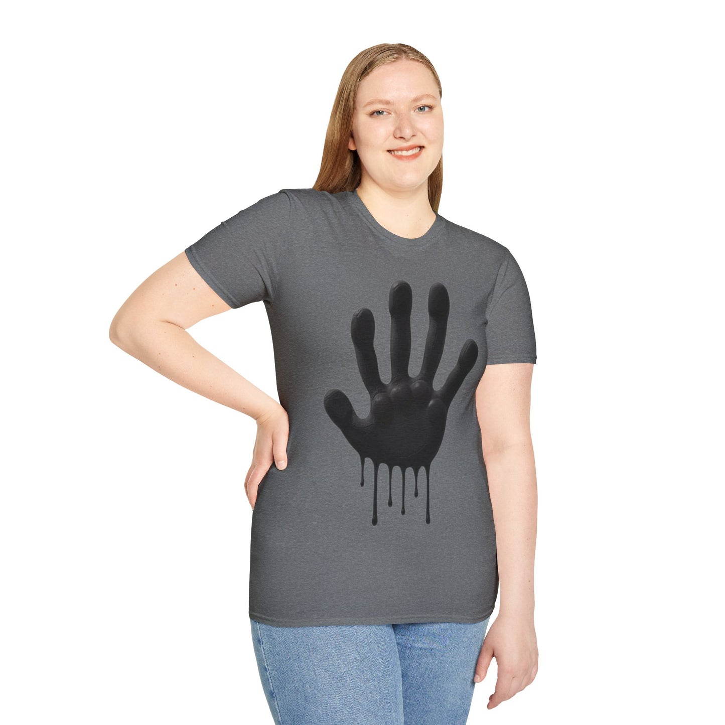 Black Hand Print Art - Unisex T-Shirt