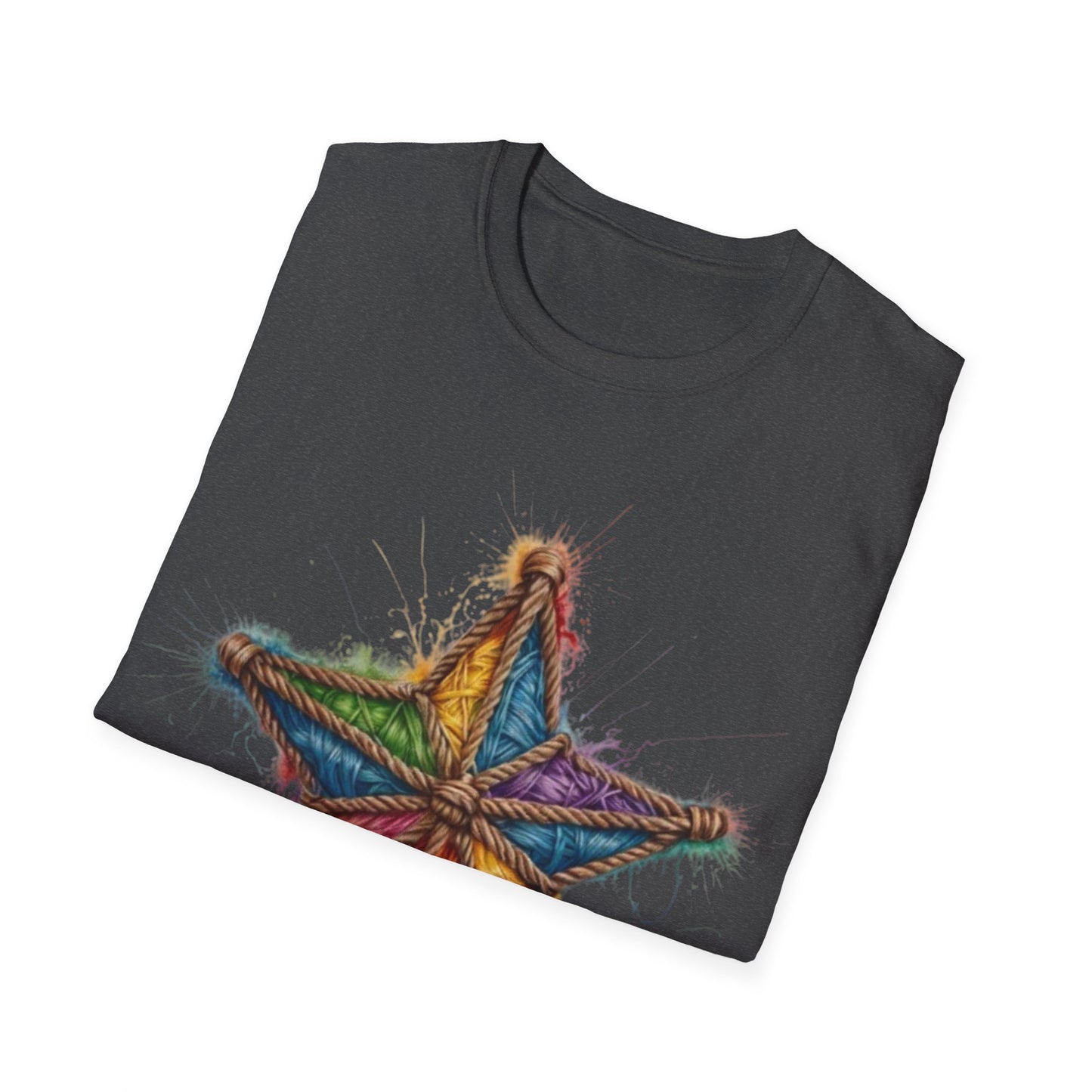 Multicoloured Star Rope Pattern - Unisex T-Shirt