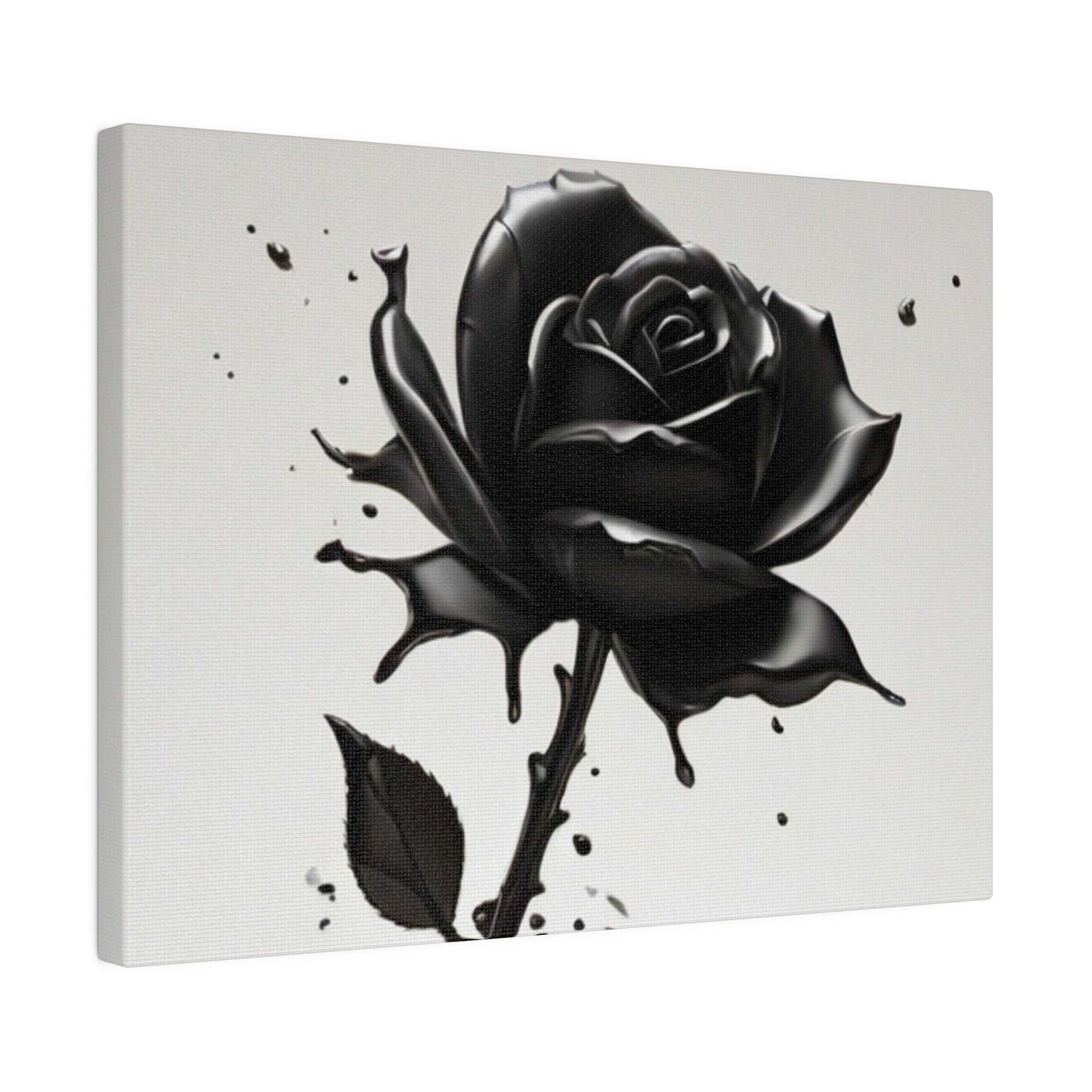 Black Rose Artwork - Matte Canvas, Stretched, 0.75"