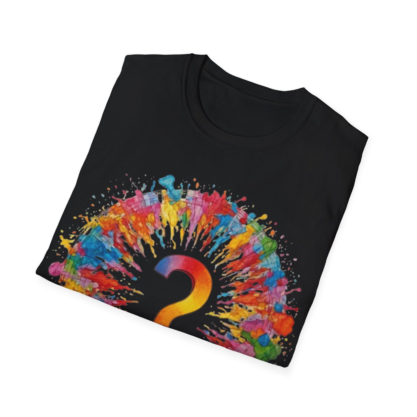 Colourful Messy Question Mark - Unisex T-Shirt