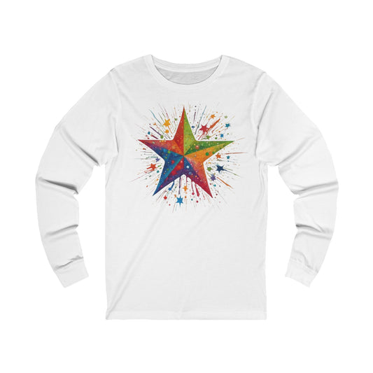 Exploding Messy Star - Unisex Long Sleeve T-Shirt