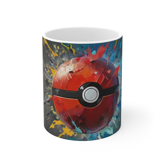 Shattering Poke-Ball Art - Ceramic Coffee Mug 11oz