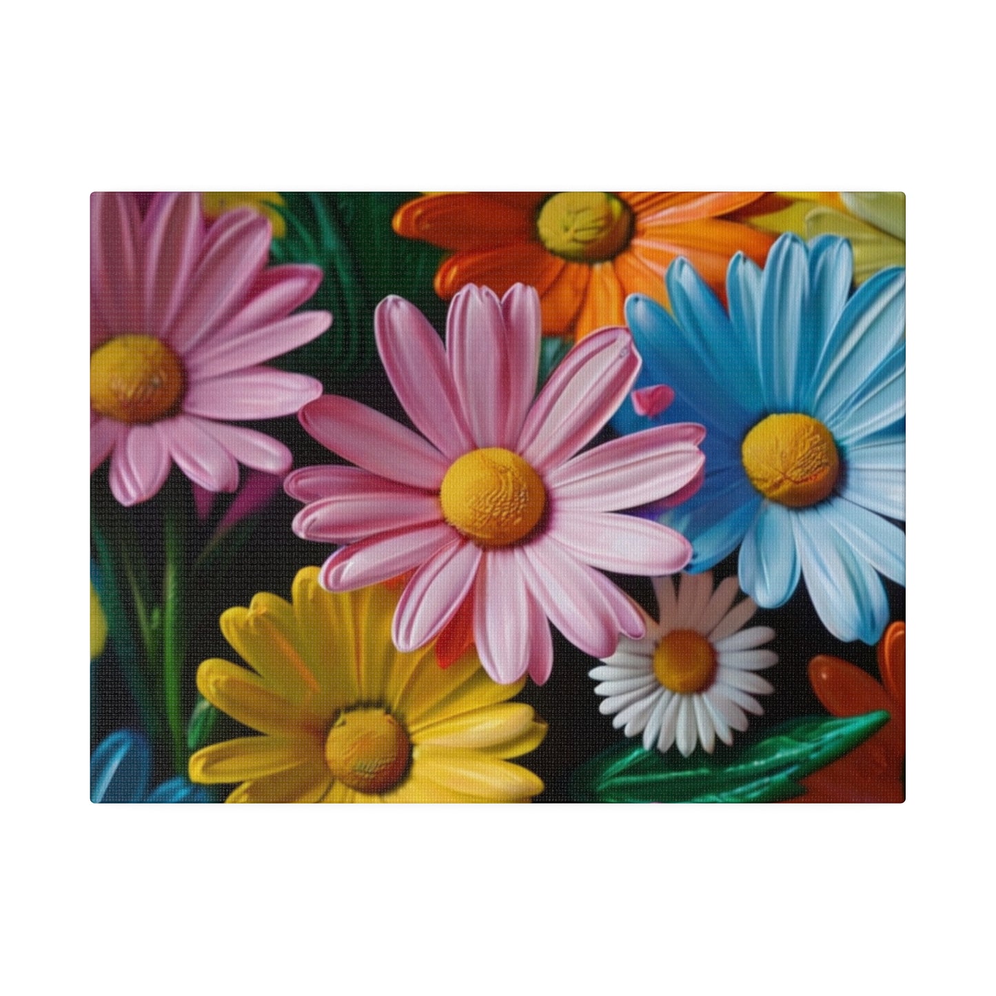Realistic Style Daisies Canvas - Matte Canvas, Stretched, 0.75"