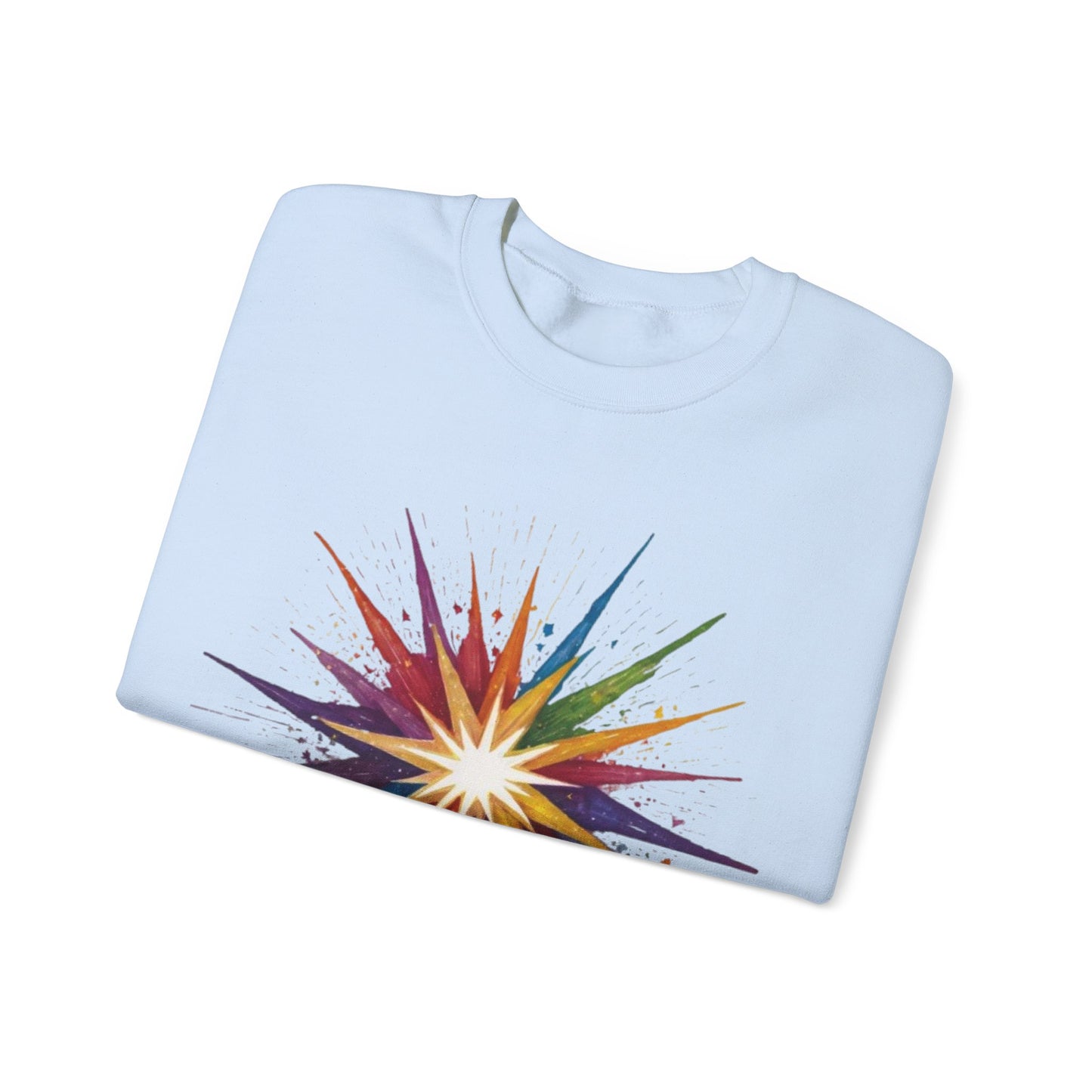 Colourful Exploding Star - Unisex Crewneck Sweatshirt