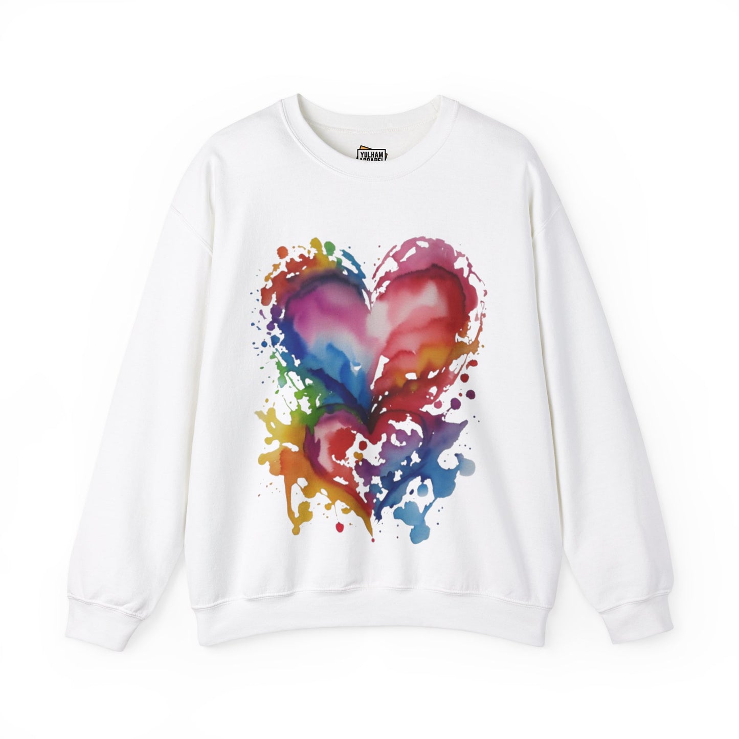 Watercolour Love Heart Duo - Unisex Crewneck Sweatshirt