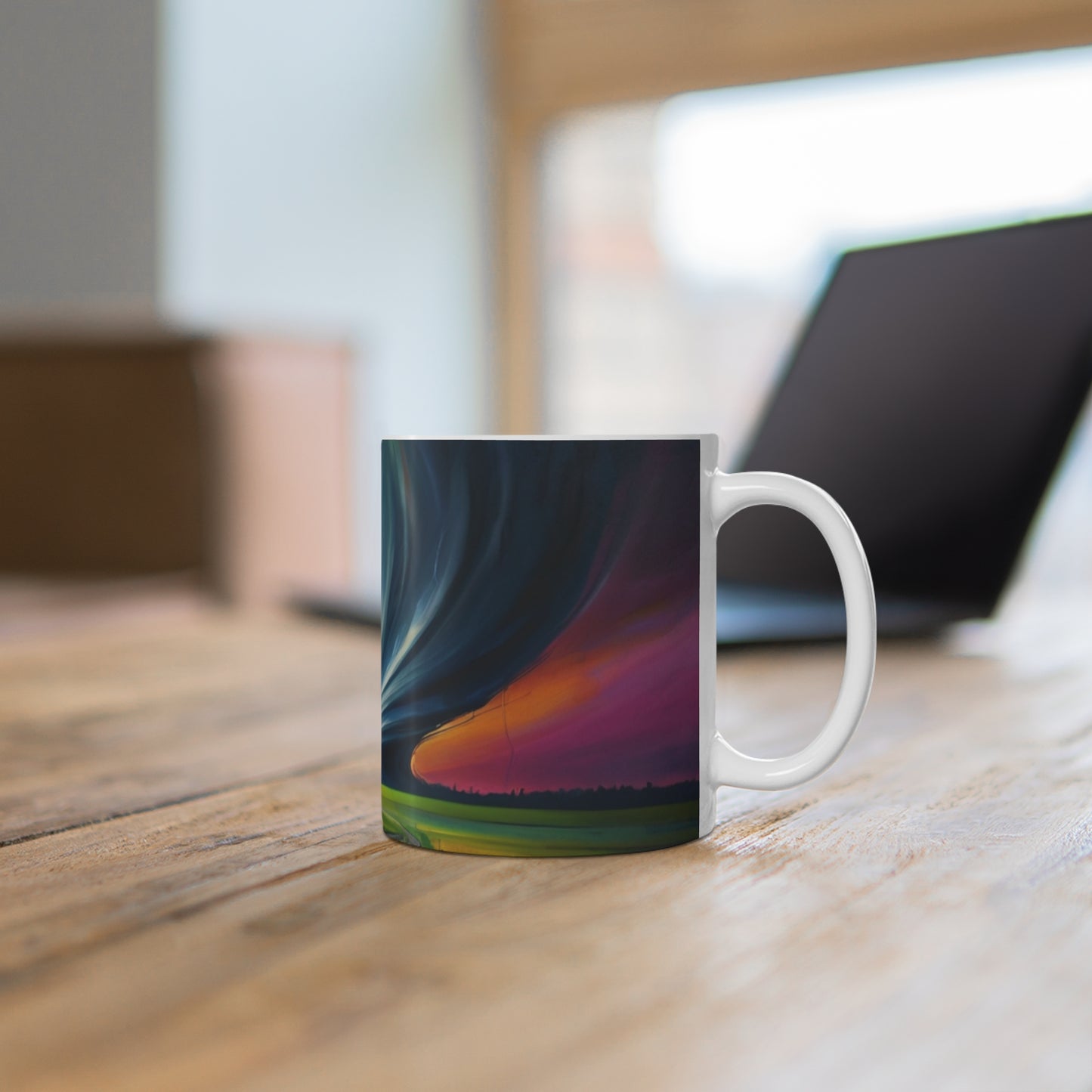 Tornado With Colourful Sunset - Ceramic Coffee Mug 11oz
