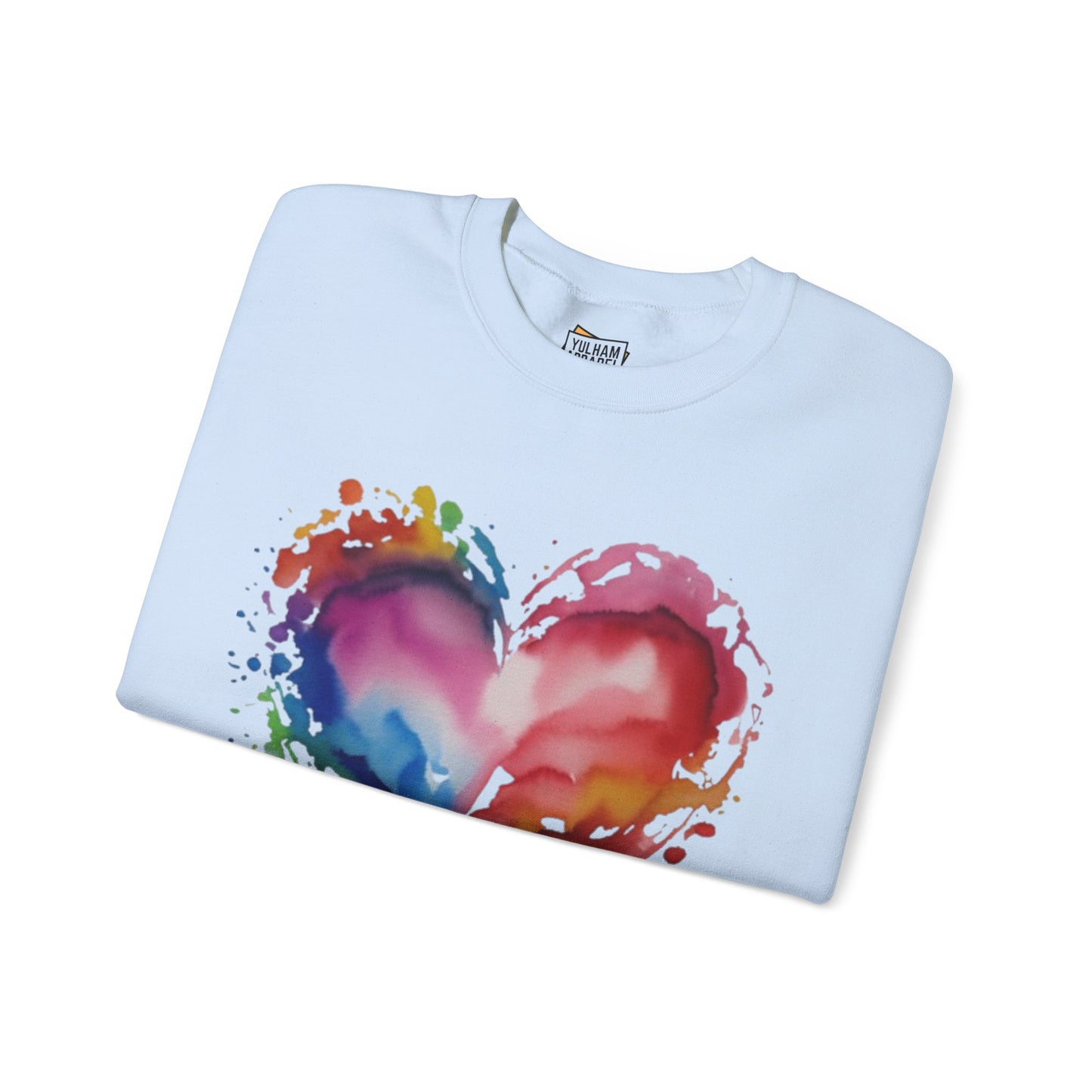 Watercolour Love Heart Duo - Unisex Crewneck Sweatshirt