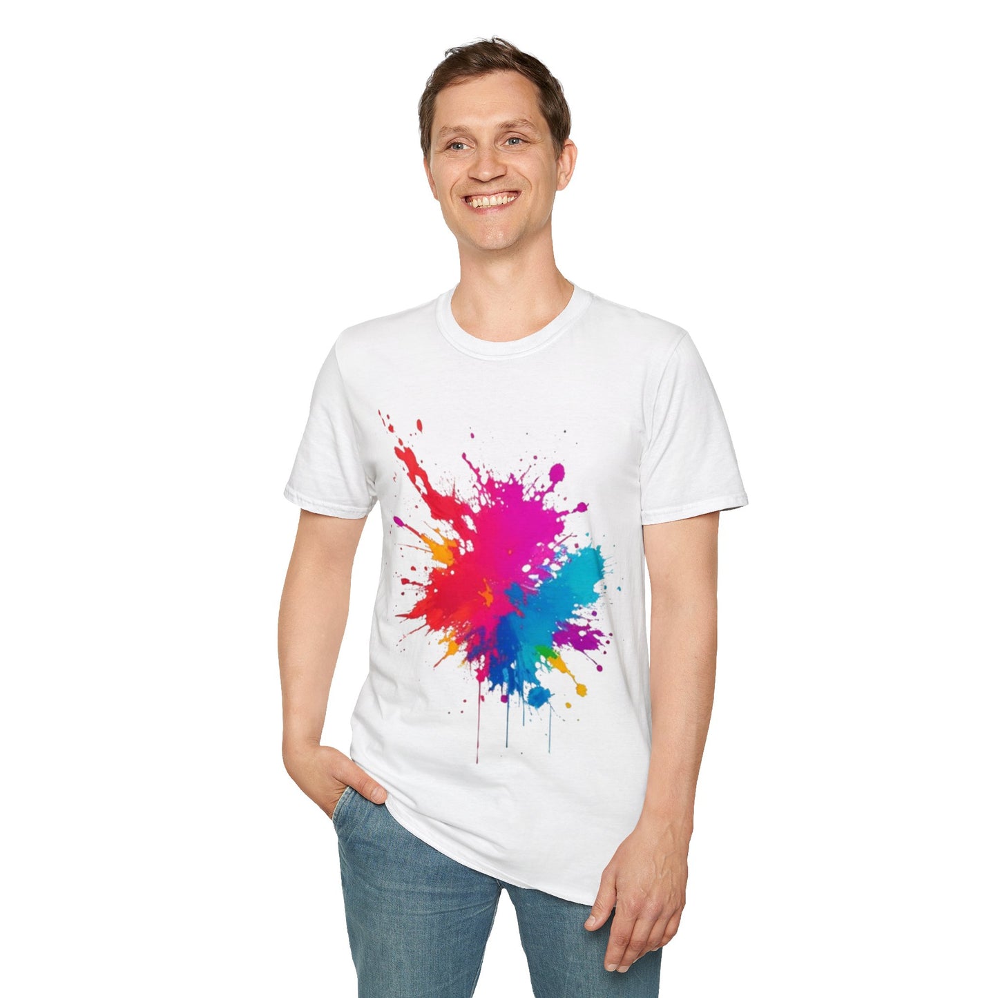 Colourful Paint Splatter - Unisex T-Shirt