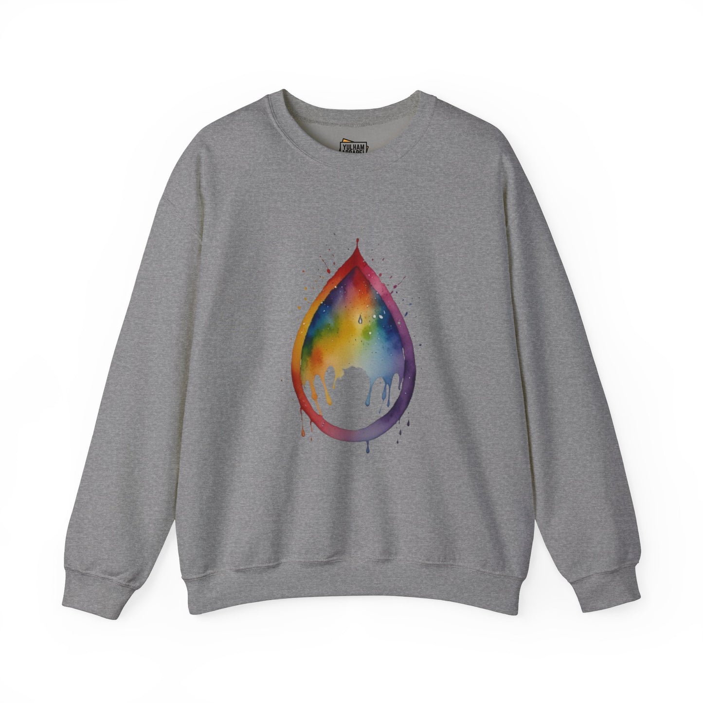 Colourful Watercolour Raindrop - Unisex Crewneck Sweatshirt