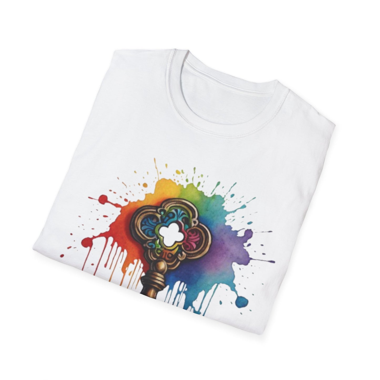 Colourful Messy Skeleton Key - Unisex T-Shirt