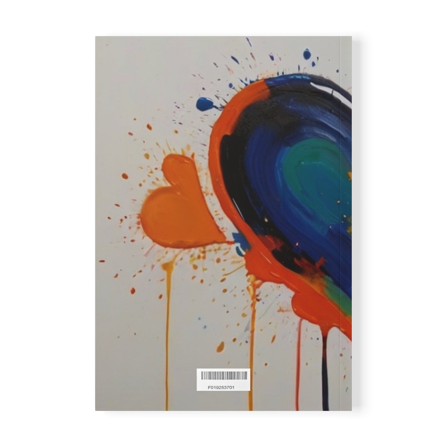 Blue And Orange Heart - Softcover Notebook, A5