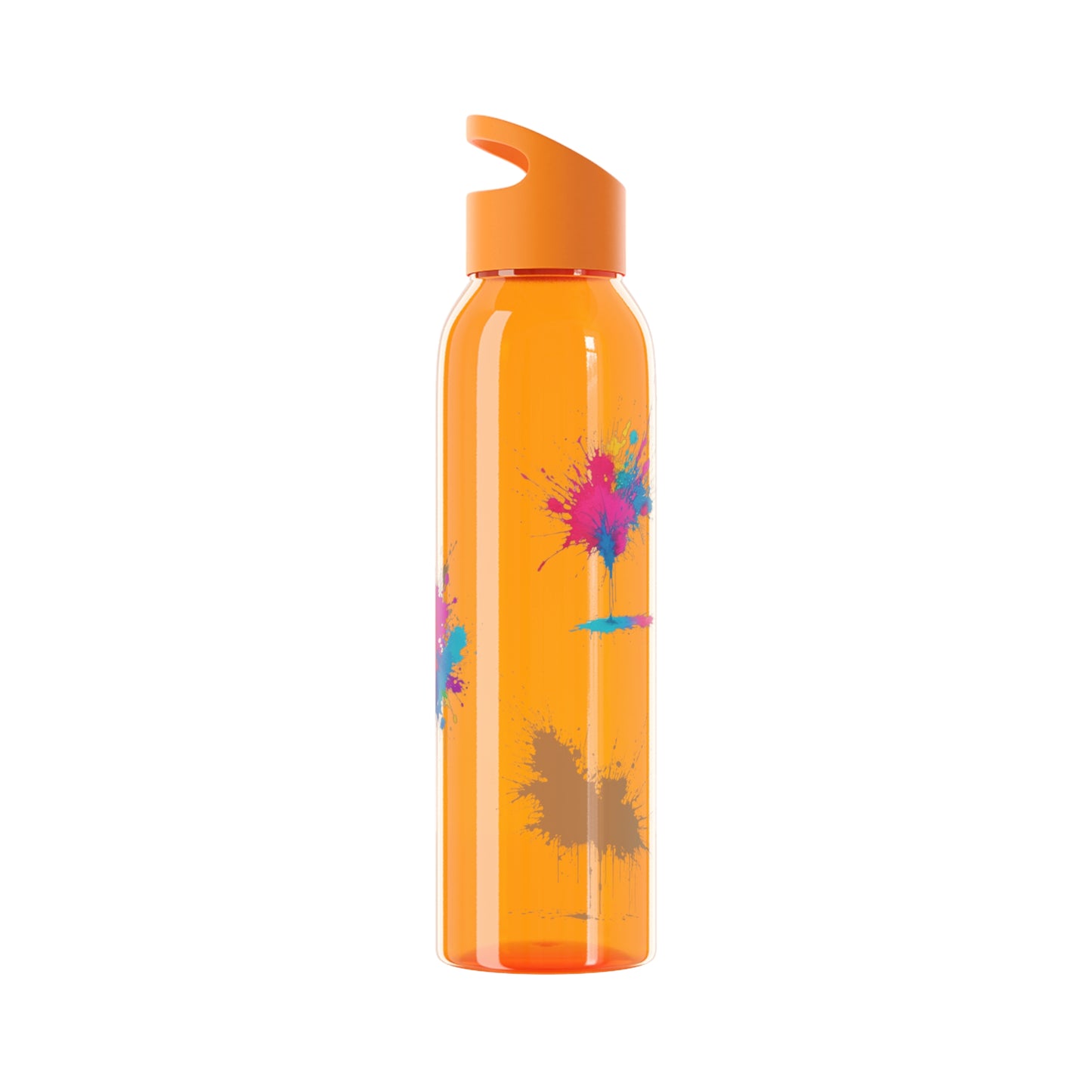 Colourful Paint Splatter - Sky Water Bottle