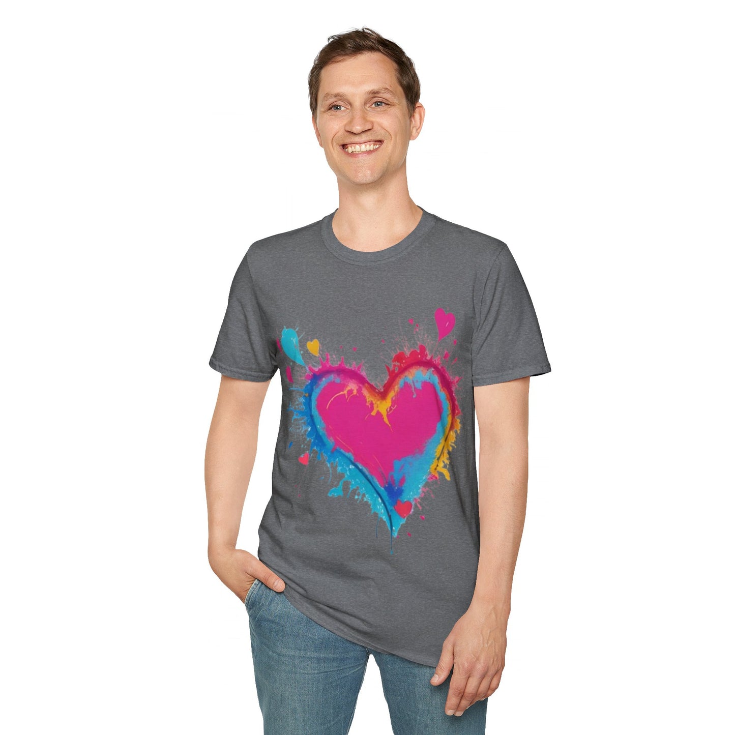 Colourful Love Heart - Unisex T-Shirt