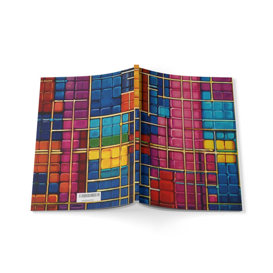 Colourful Cubes - Softcover Notebook, A5