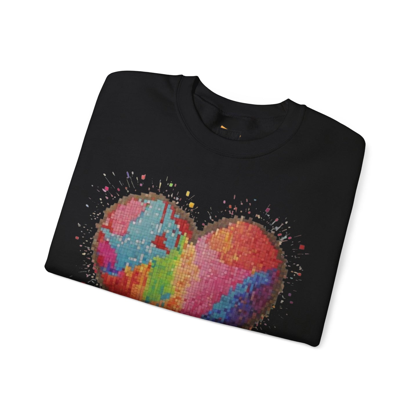 Pixelated Love Heart - Unisex Crewneck Sweatshirt