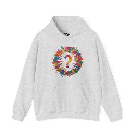 Colourful Messy Question Mark - Unisex Hooded Sweatshirt