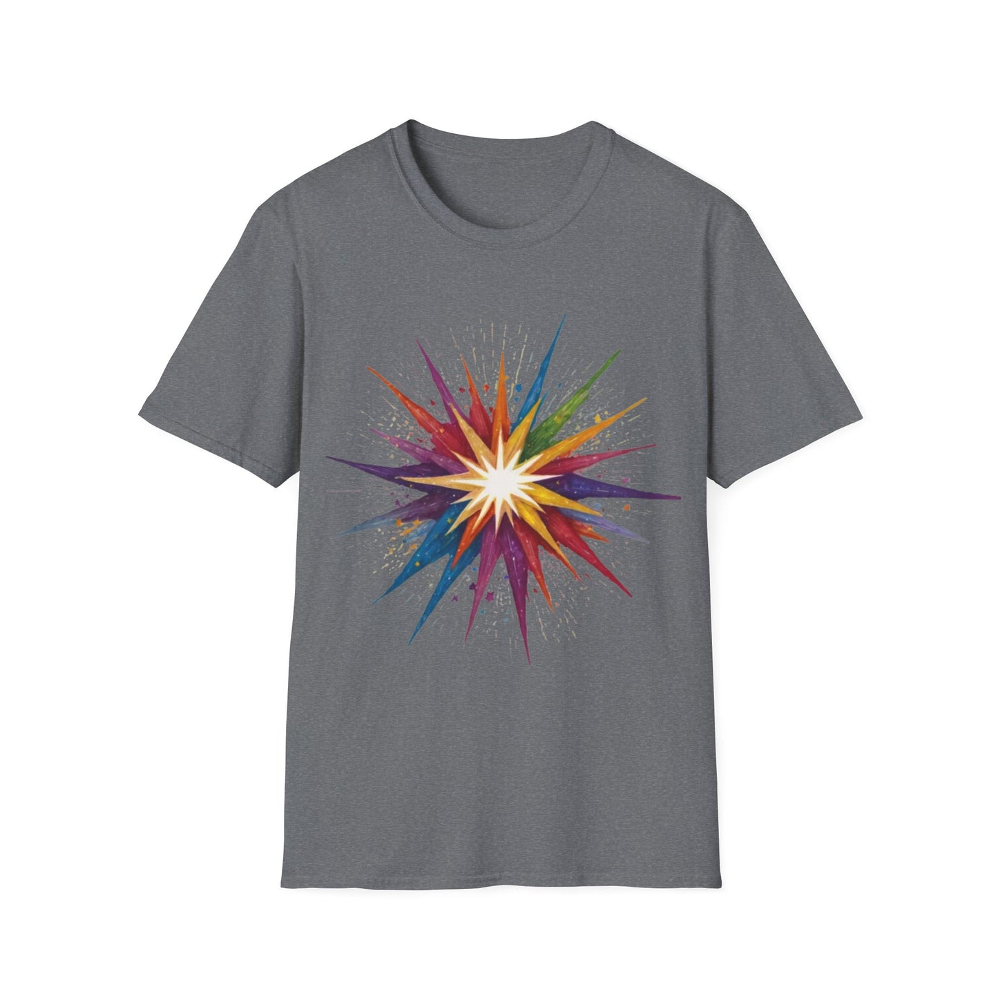 Colourful Exploding Star - Unisex T-Shirt