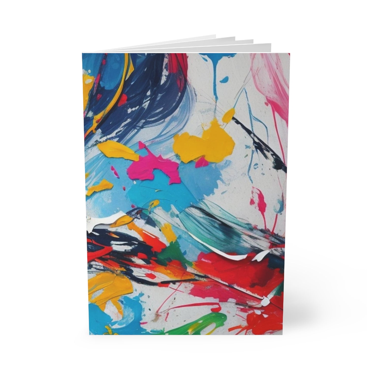 Colourful Splatter Art - Softcover Notebook, A5