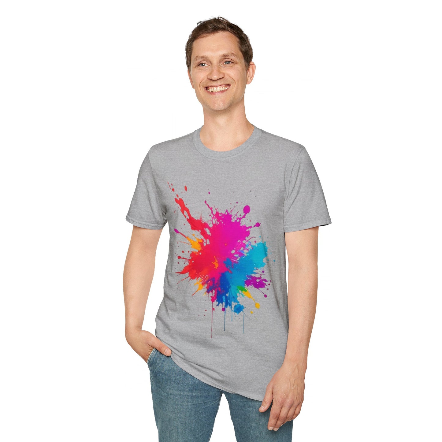 Colourful Paint Splatter - Unisex T-Shirt