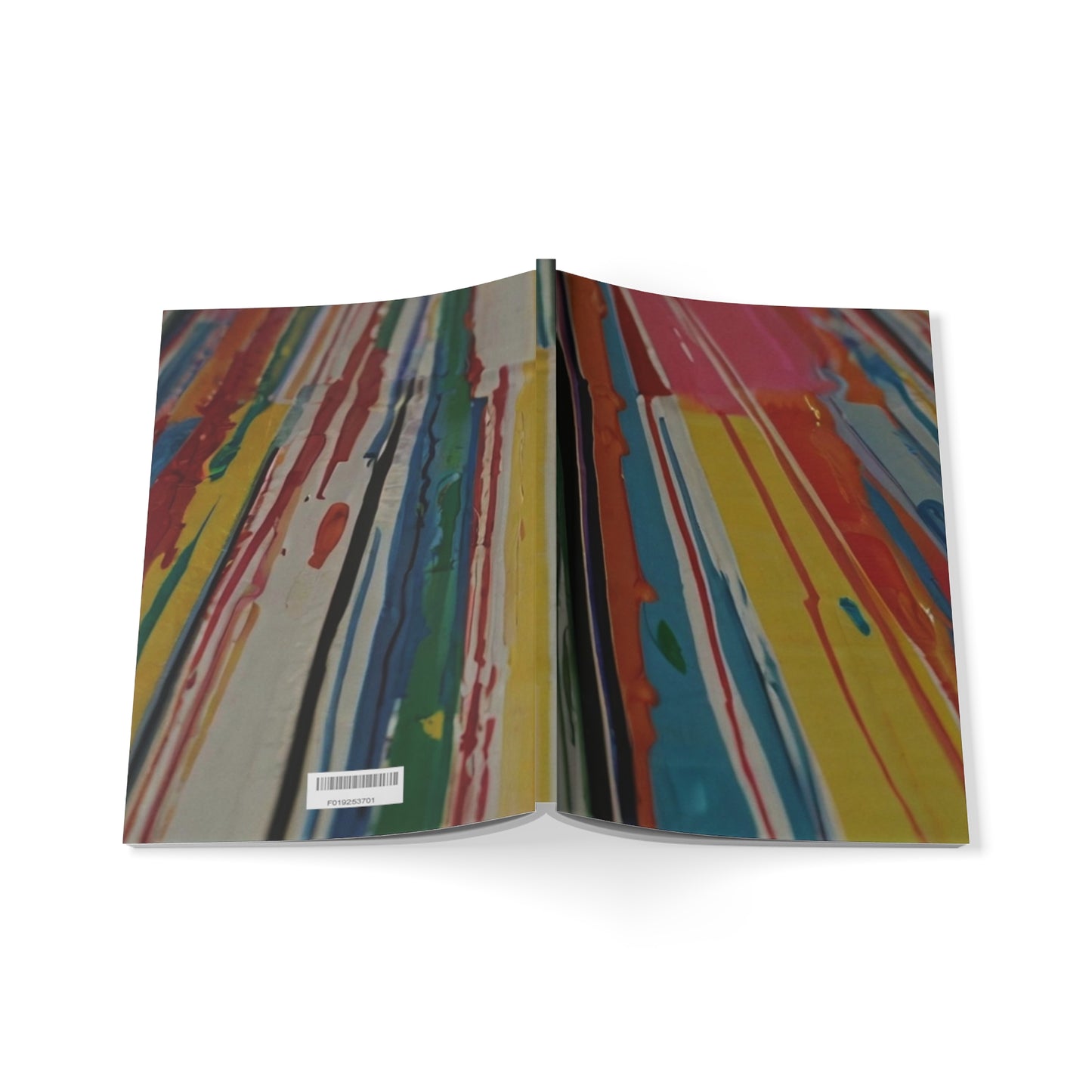 Messy Colourful Painted Lines - Softcover Notebook, A5