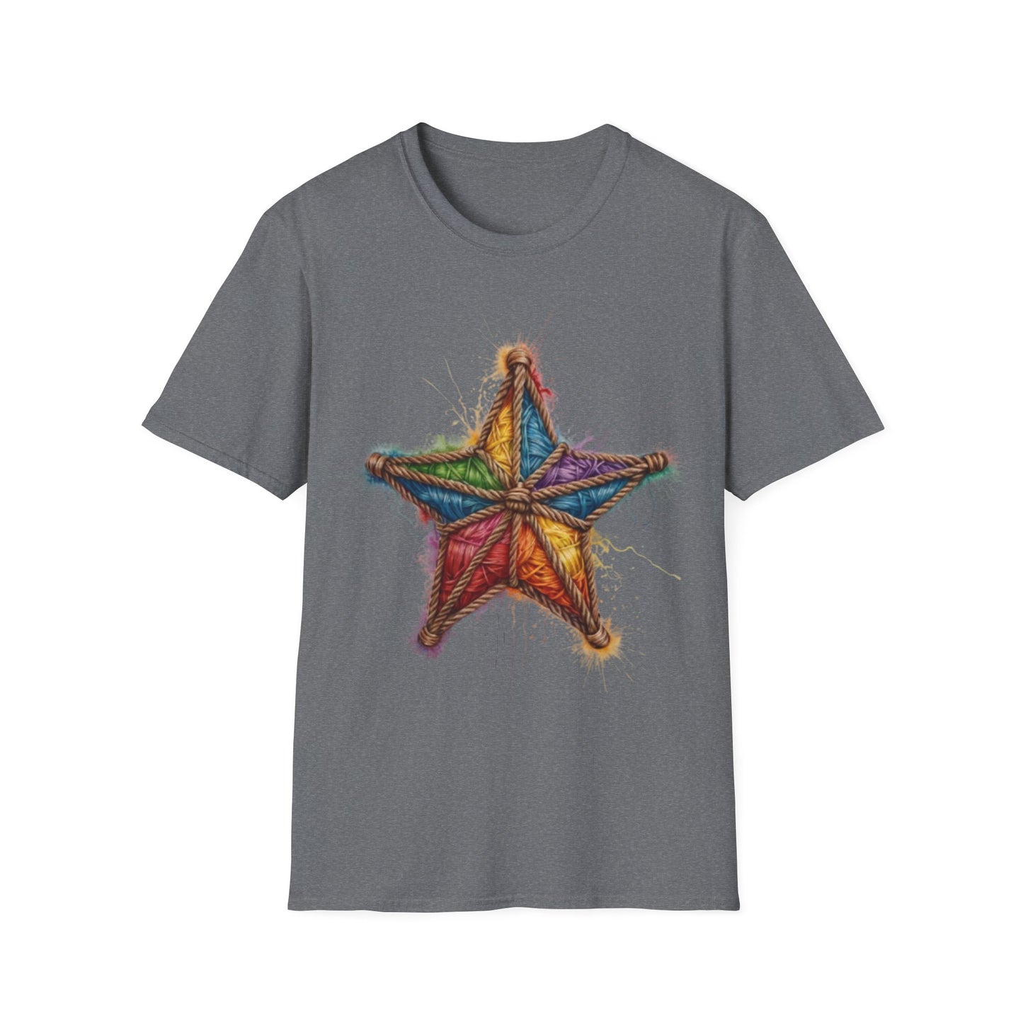 Multicoloured Star Rope Pattern - Unisex T-Shirt