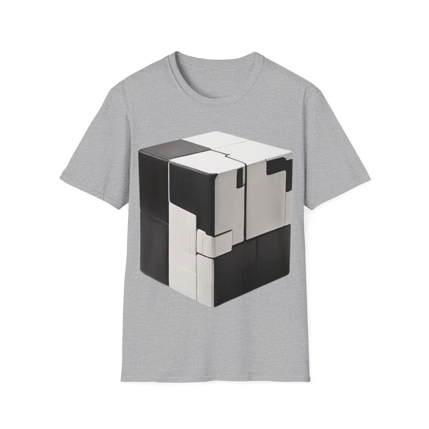 Black and White Cube - Unisex T-Shirt