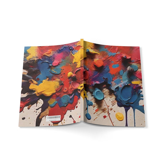 Colourful Splatter Art - Softcover Notebook, A5