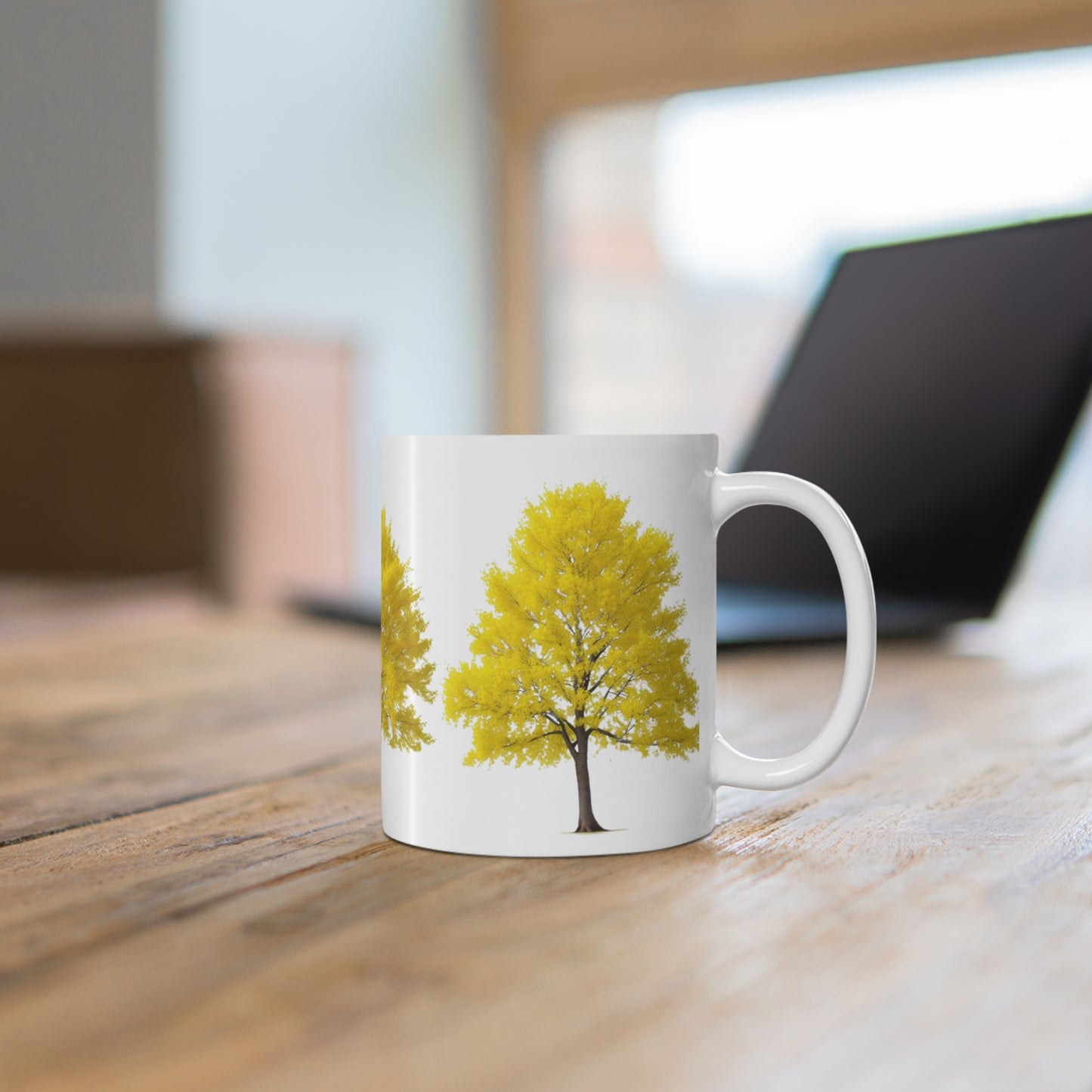 Yellow Trees Mug - Ceramic Coffee Mug 11oz