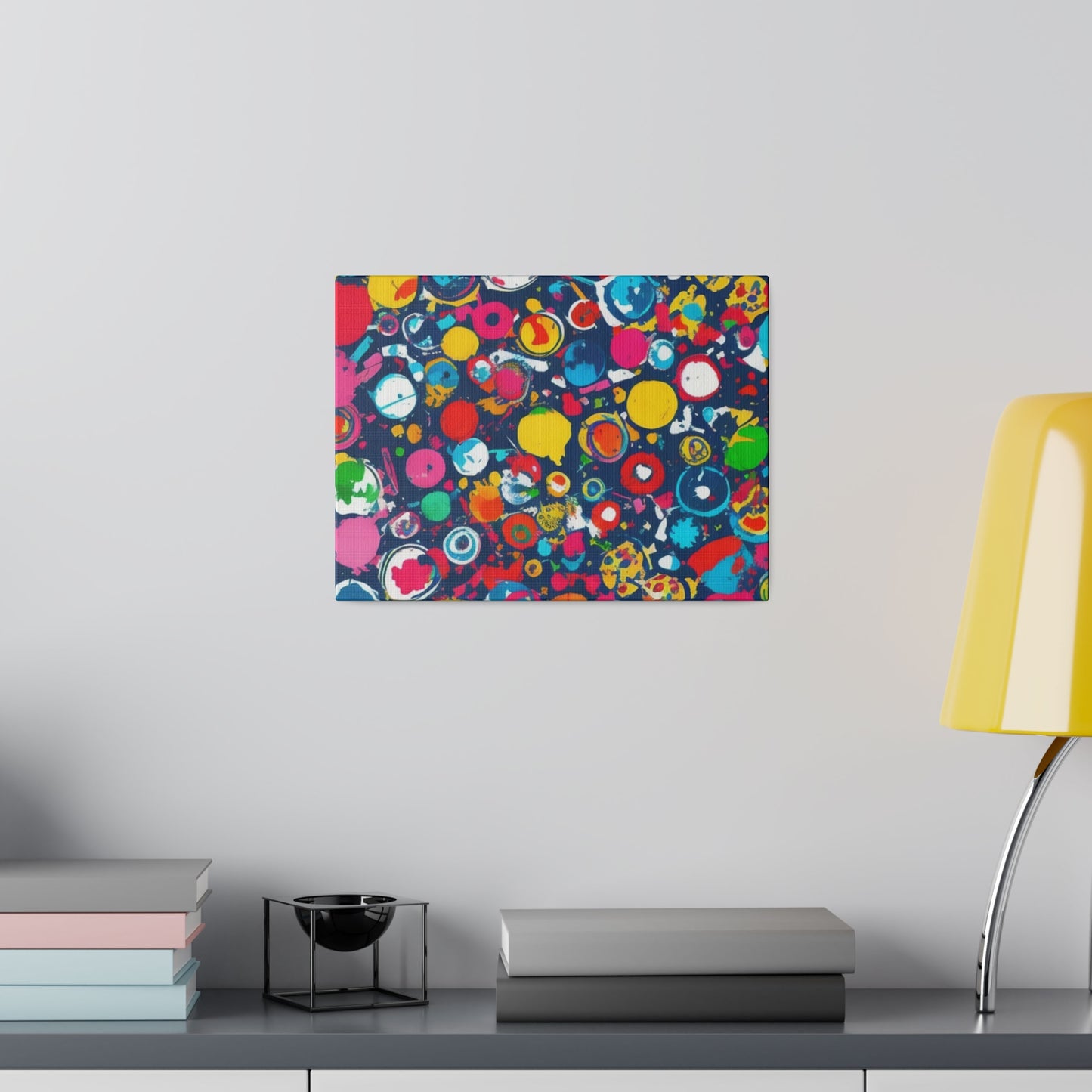 Colourful Circle Art - Matte Canvas, Stretched, 0.75"