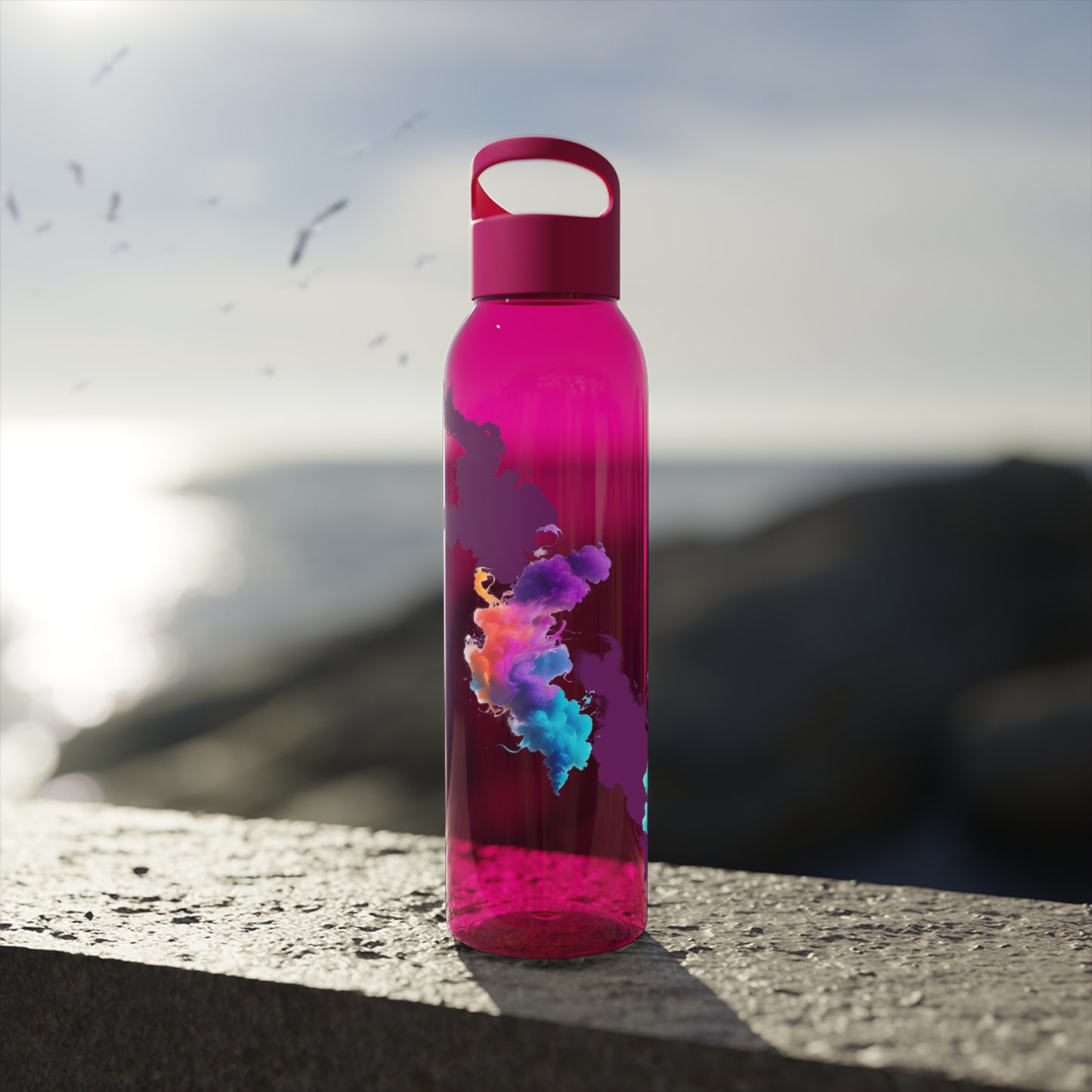 Colourful Smoke - Sky Water Bottle