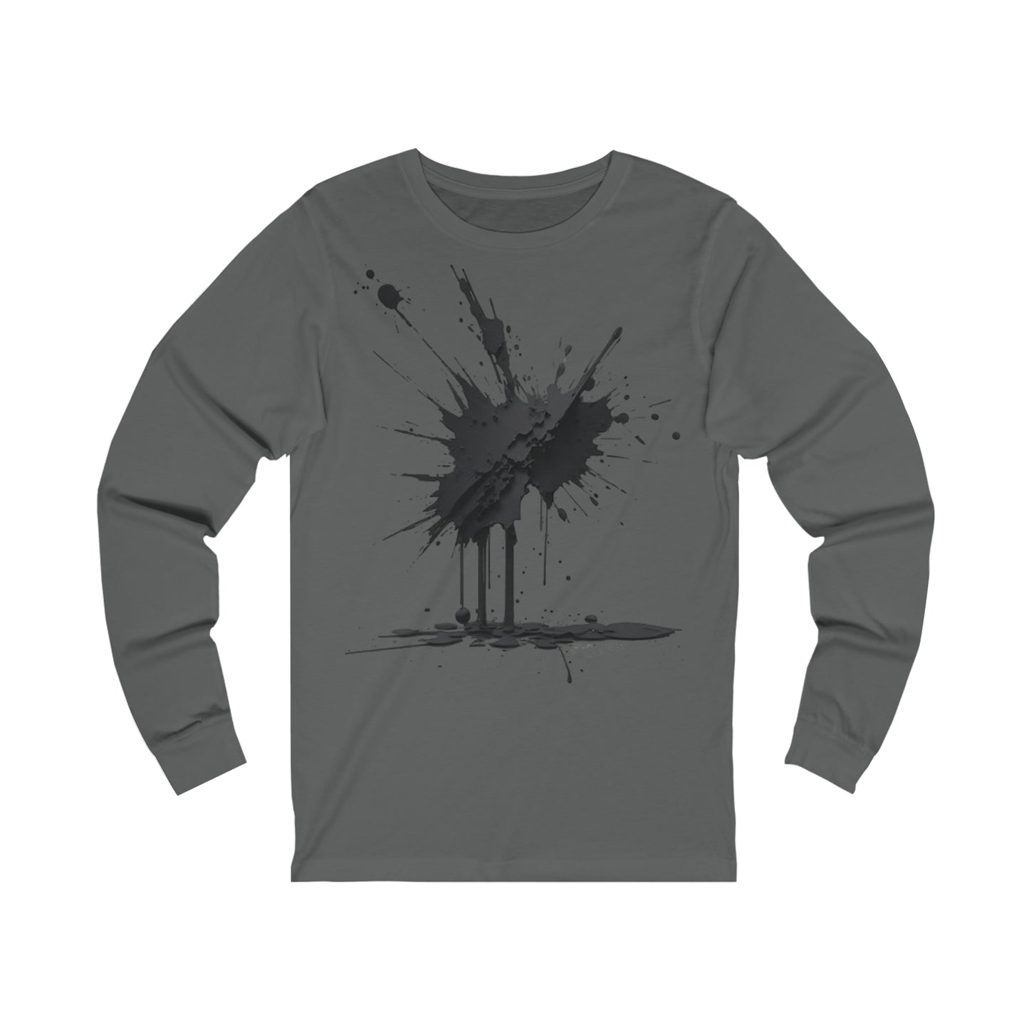 Black Paint Splatter - Unisex Long Sleeve T-Shirt