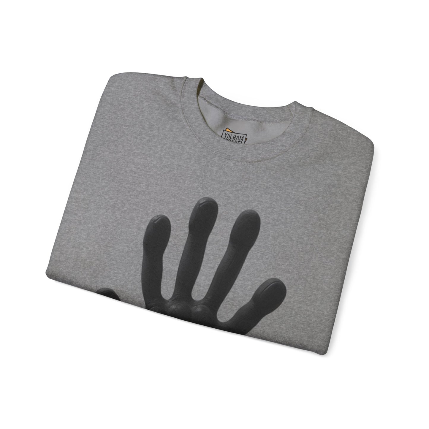 Black Hand Print - Unisex Crewneck Sweatshirt