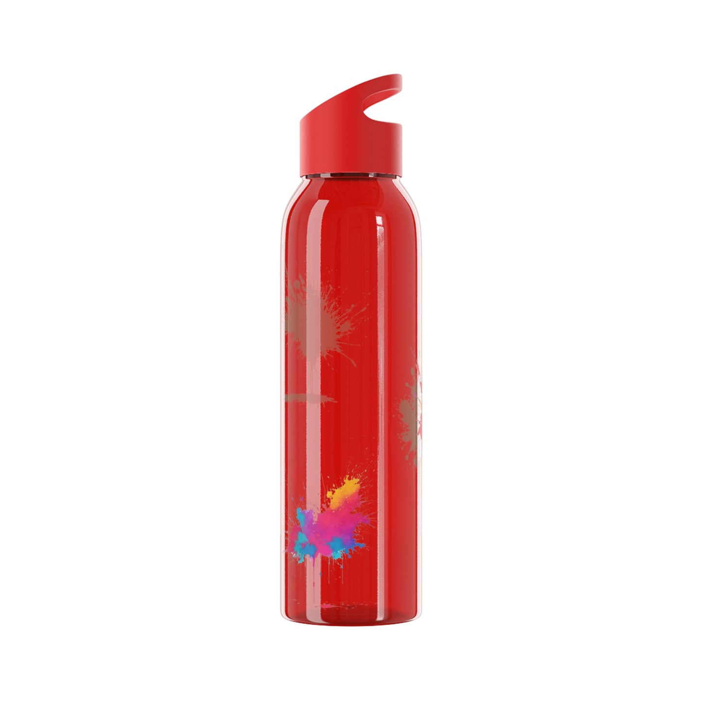 Colourful Paint Splatter - Sky Water Bottle