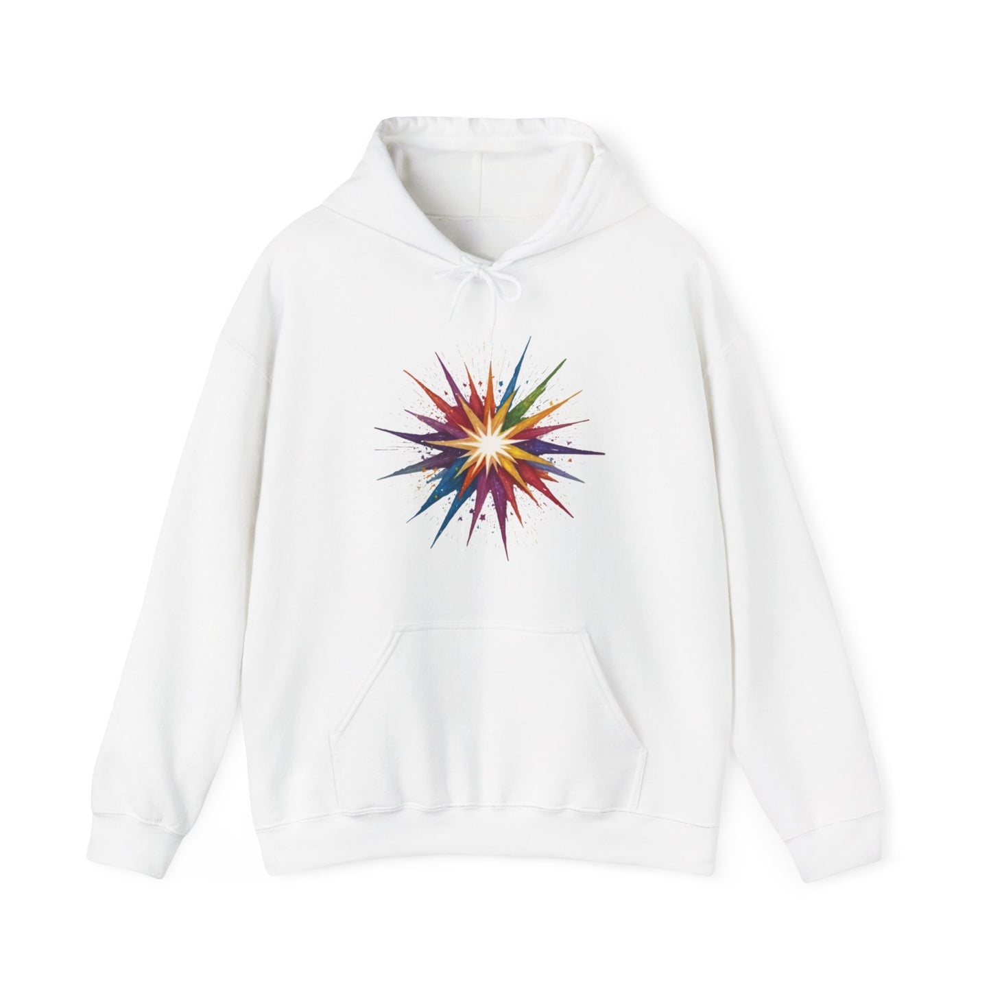 Colourful Exploding Star - Unisex Hooded Sweatshirt