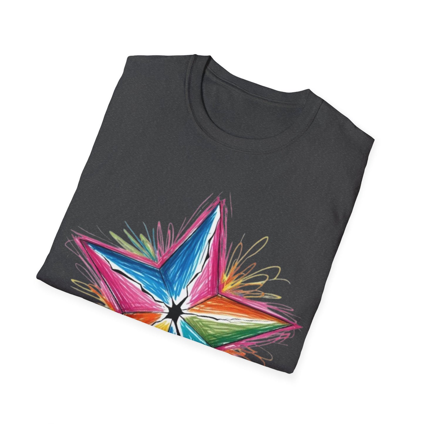 Vibrant Coloured Messy Star - Unisex T-Shirt