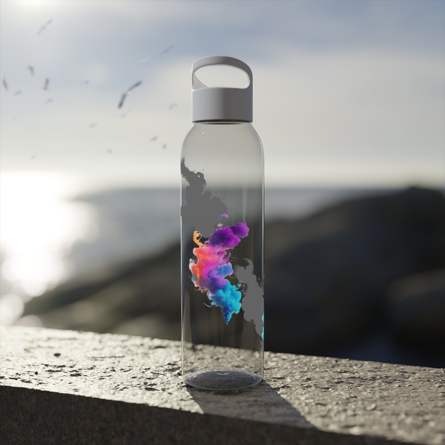 Colourful Smoke - Sky Water Bottle