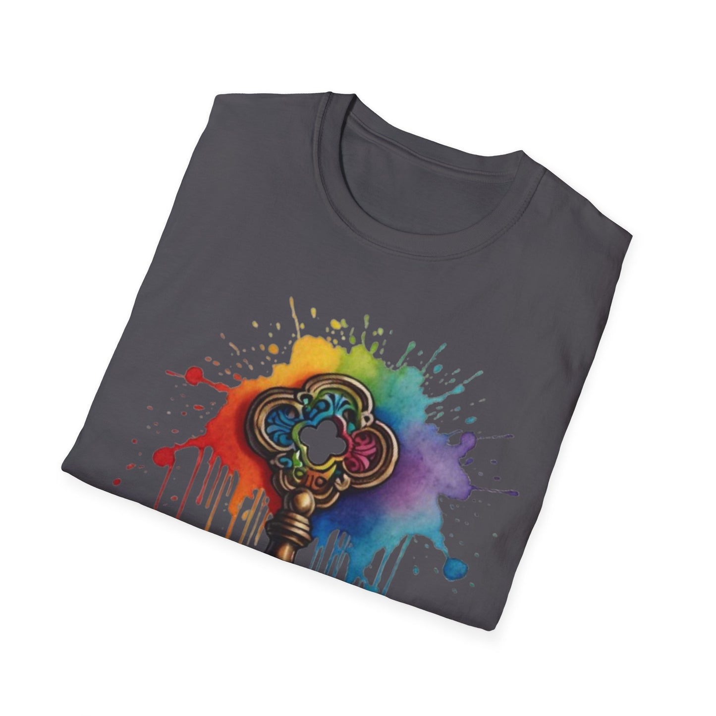 Colourful Messy Skeleton Key - Unisex T-Shirt