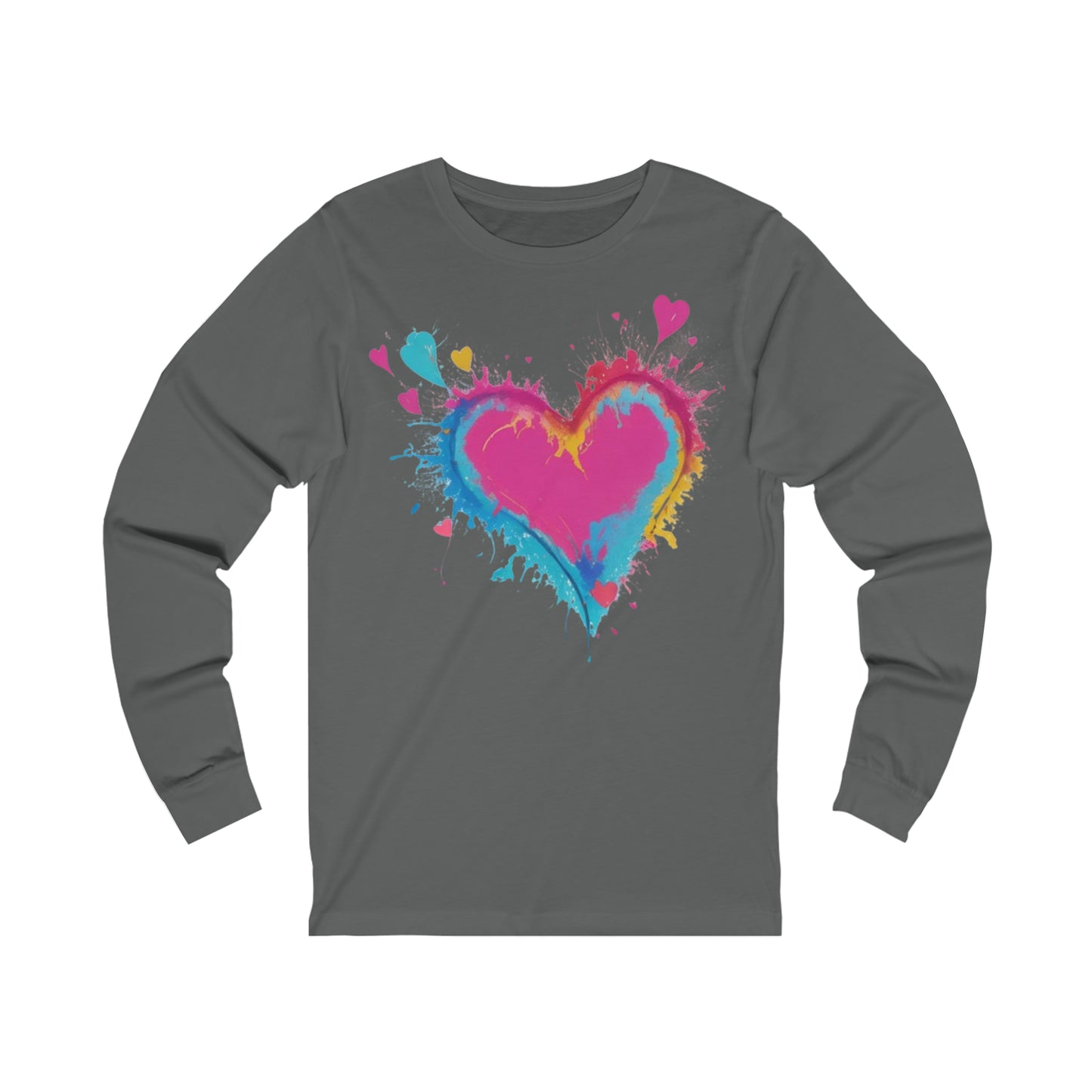 Colourful Love Heart - Unisex Long Sleeve T-Shirt