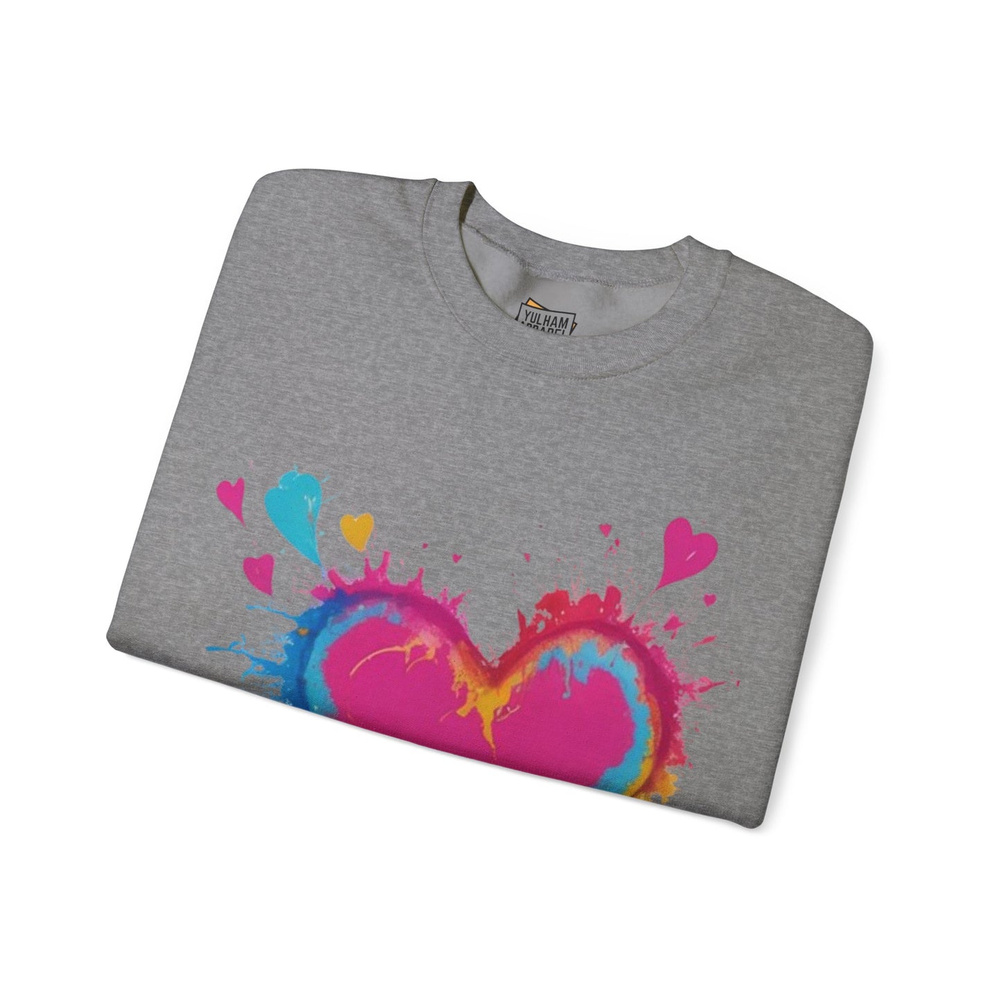 Colourful Love Heart - Unisex Crewneck Sweatshirt