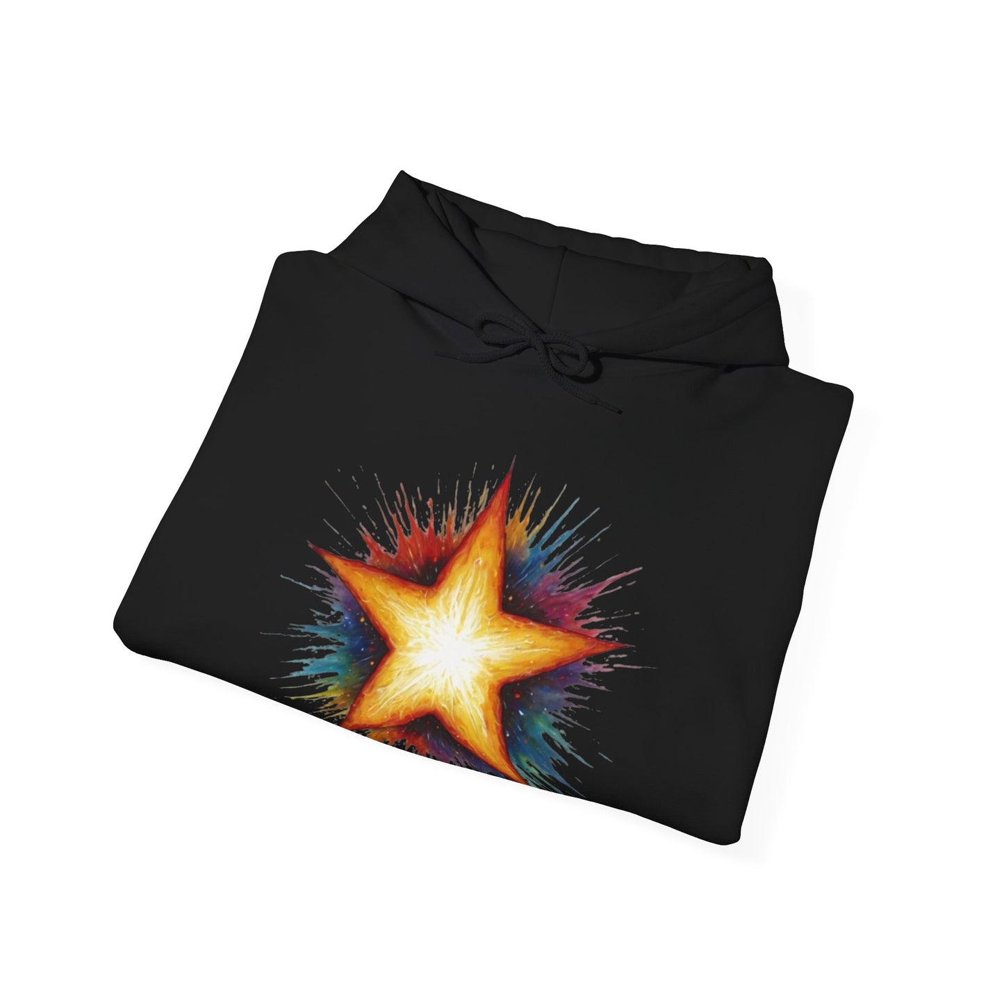 Burning Golden Star - Unisex Hooded Sweatshirt