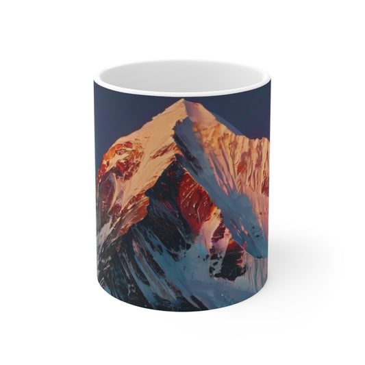 K2 Mountain (Karakorum 2, Pakistan) Art Mug - Ceramic Coffee Mug 11oz