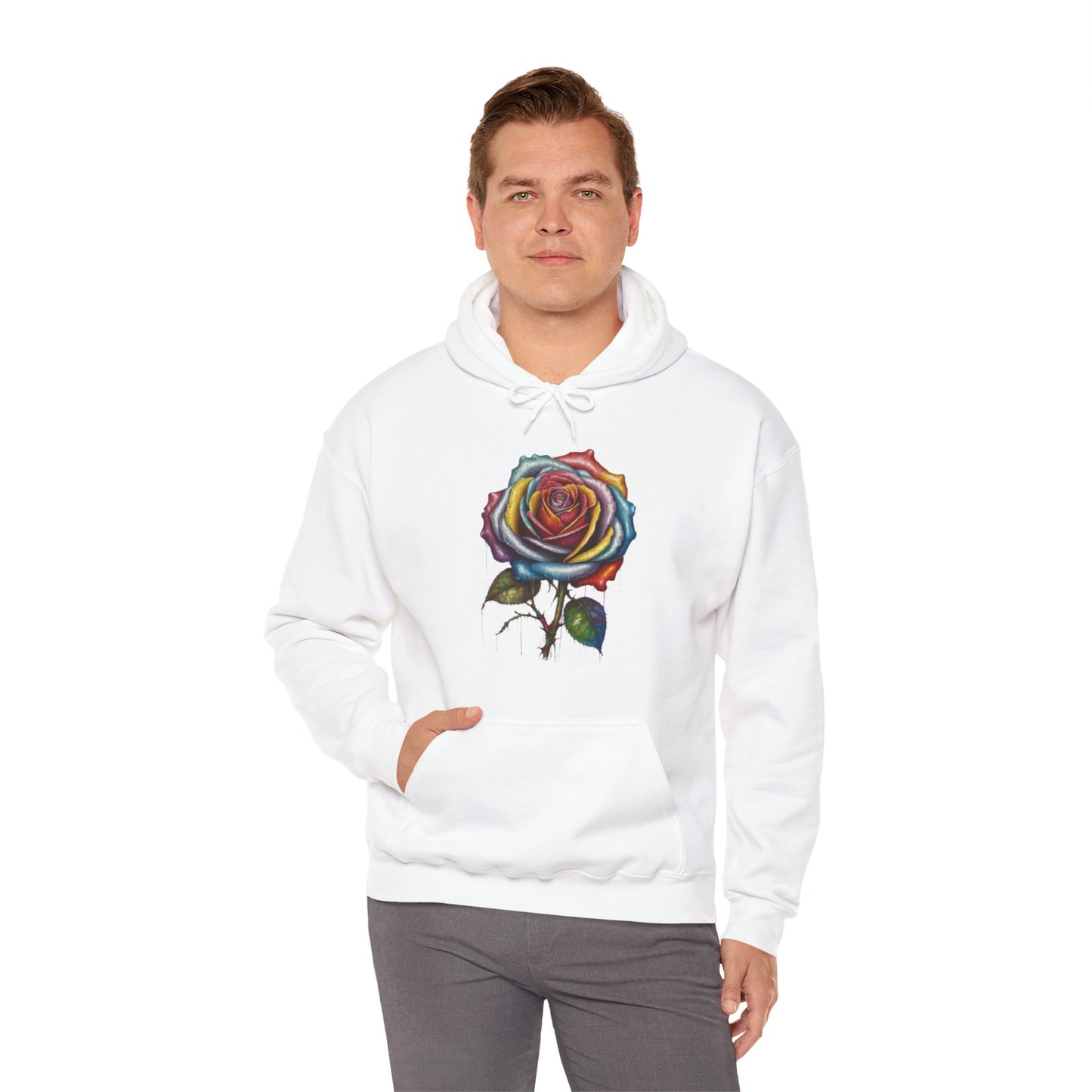 Messy Multicoloured Rose - Unisex Hooded Sweatshirt