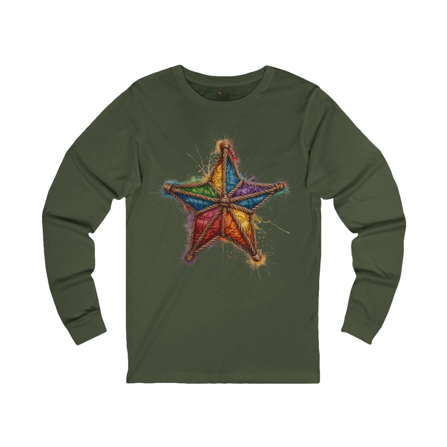 Star Rope Pattern - Unisex Long Sleeve T-Shirt