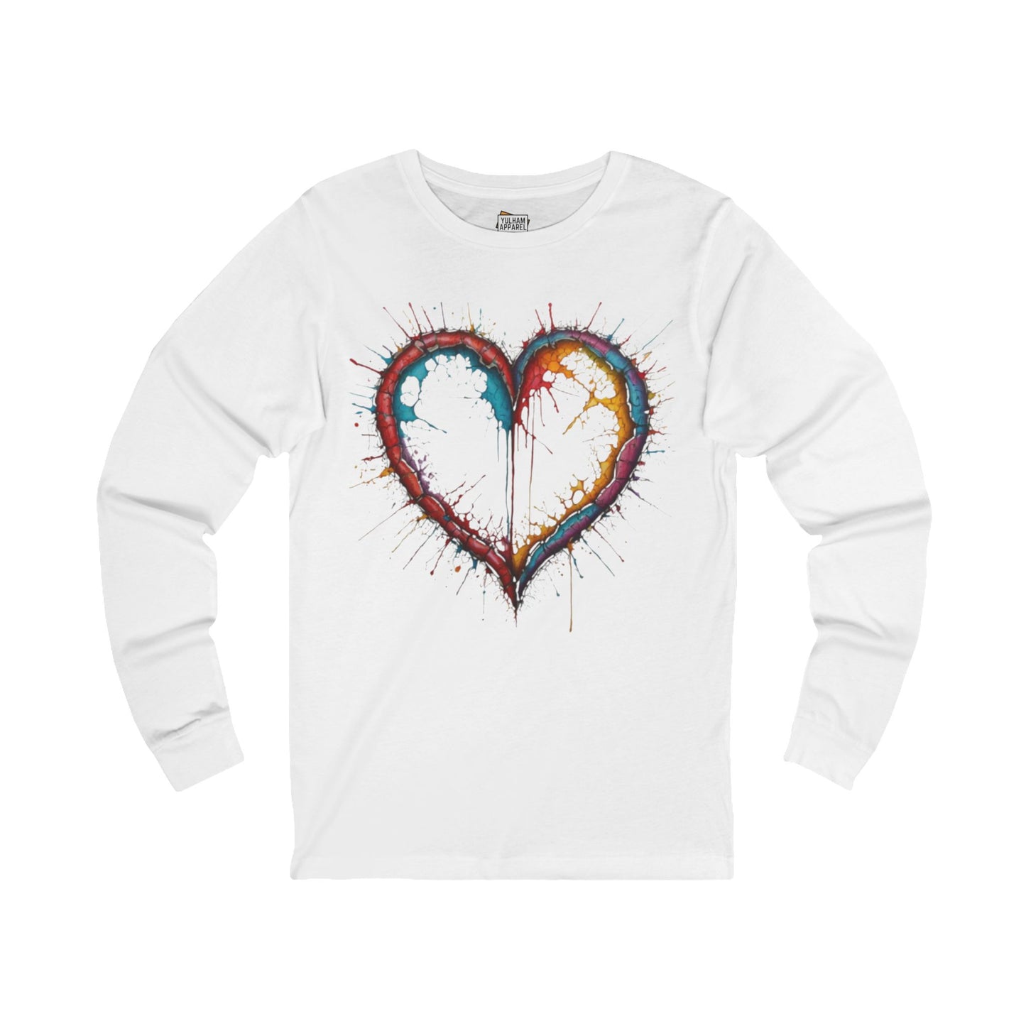 Hollow Messy Love Heart - Unisex Long Sleeve T-Shirt