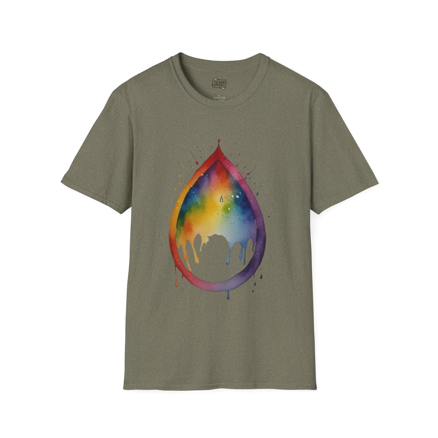 Colourful Watercolour Raindrop - Unisex T-Shirt