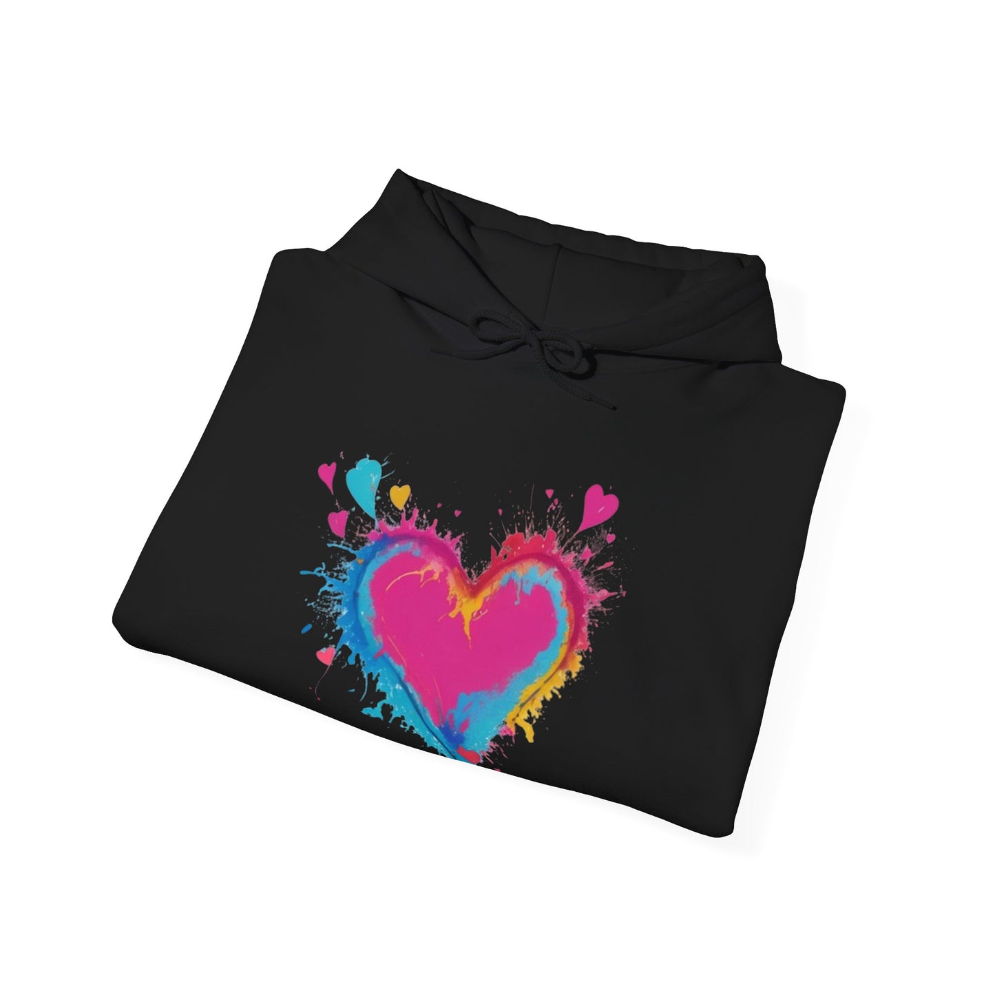 Colourful Love Heart - Unisex Hooded Sweatshirt