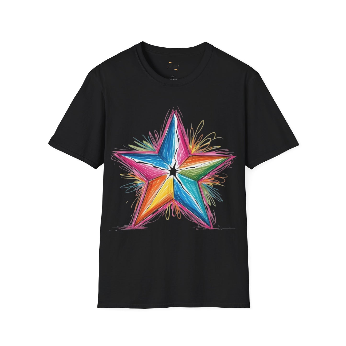 Vibrant Coloured Messy Star - Unisex T-Shirt