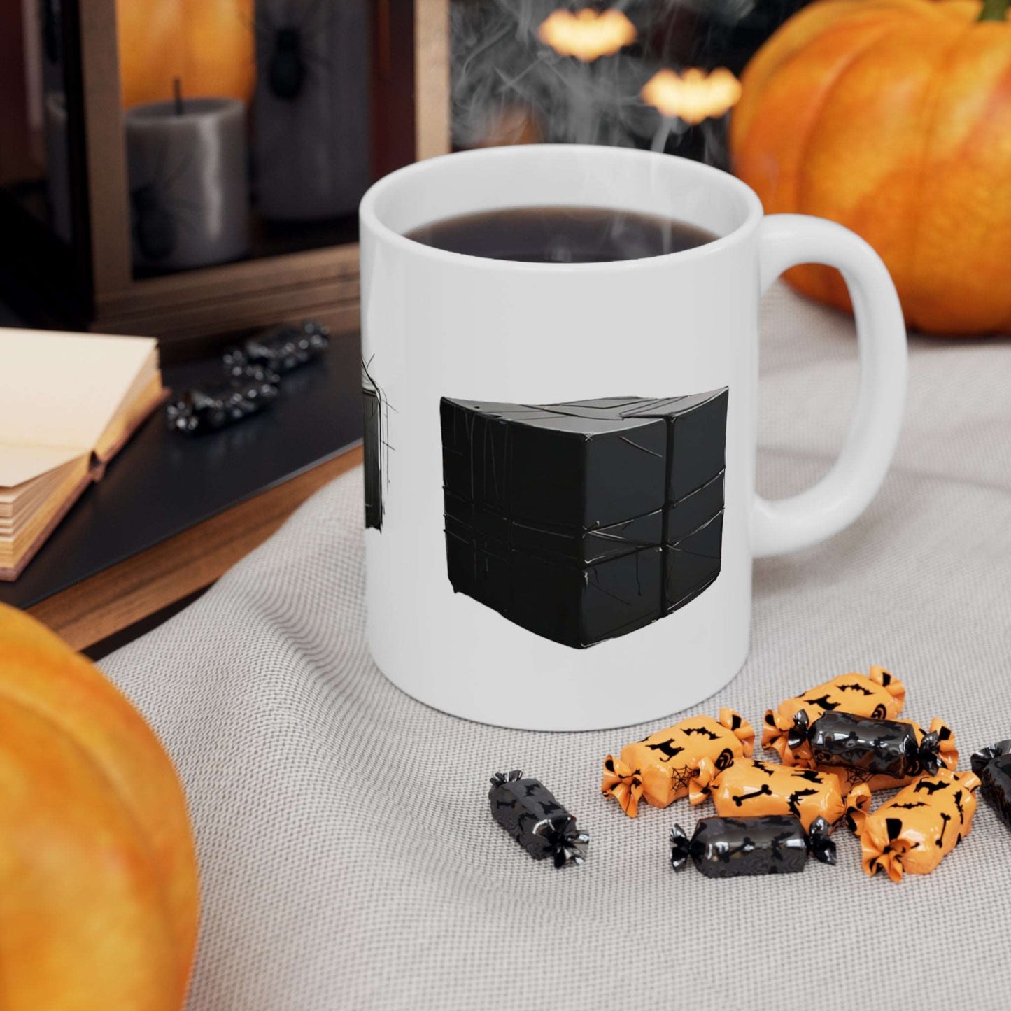 Black Cubes Mug - Ceramic Coffee Mug 11oz